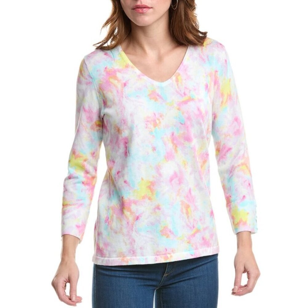 EDINBURGH KNITWEAR Women's Watercolor Lightweight Sweater Pima Cotton